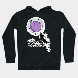 Space Kitty To the Moon Hoodie